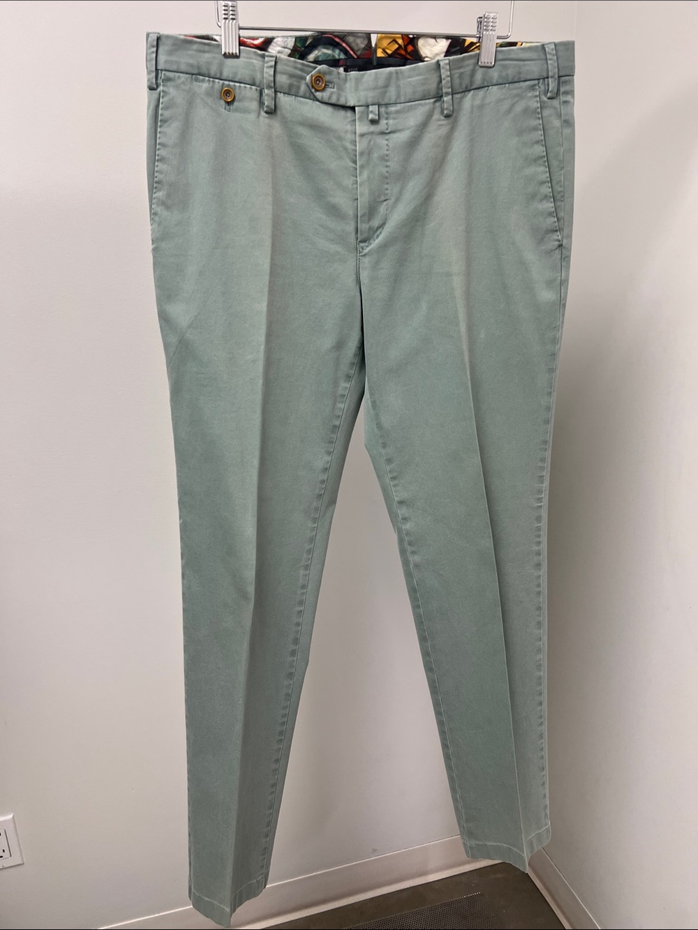 Pt01 Light Sage Green Cotton Chinos